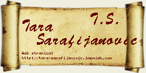 Tara Sarafijanović vizit kartica